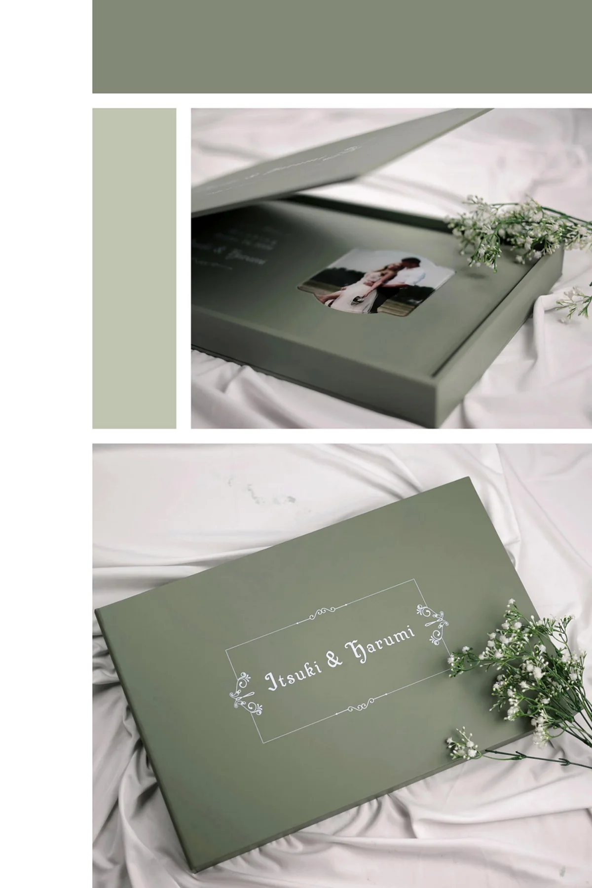 Premium leather wedding album and album box design by Prasang Photo Creation