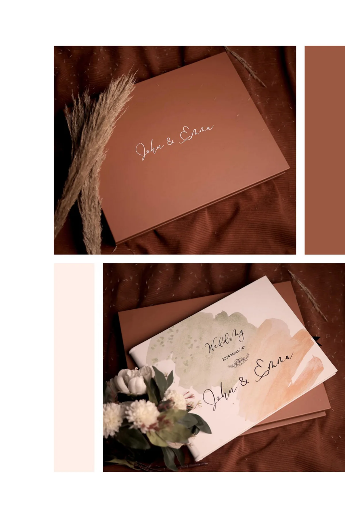 Premium leather wedding album and album box design by Prasang Photo Creation