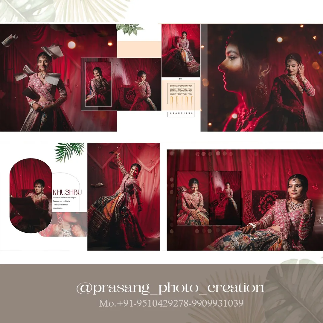 Premium wedding album design by Prasang Photo Creation